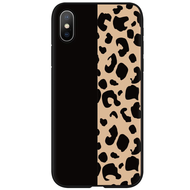 Vlekkeloos elektrode Thespian iPhone XR Hoesje Black x Leopard TPU Case Back Cover - IYUPP.nl