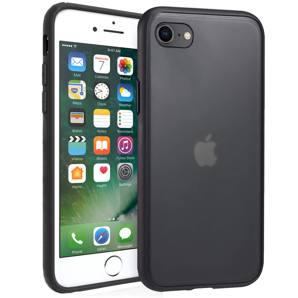 iPhone 7 8 / SE 2020 SE 2022 Bumper Hoesje x Mat Zwart - IYUPP