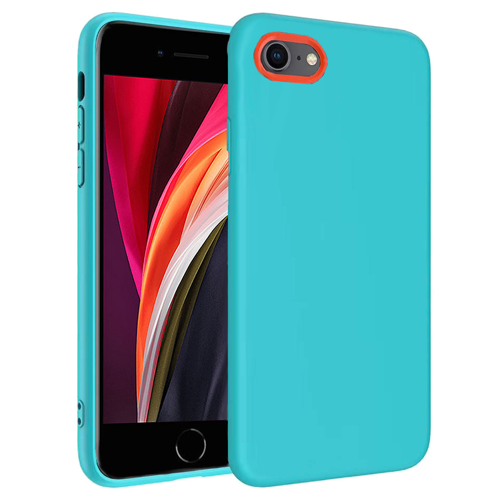 iPhone 7 / 8 / 2020 / SE 2022 Hoesje Licht Blauw - Premium - Full Body - IYUPP