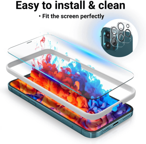 IYUPP iPhone 11 Screenprotector Glas Set 3 stuks - Afbeelding 5