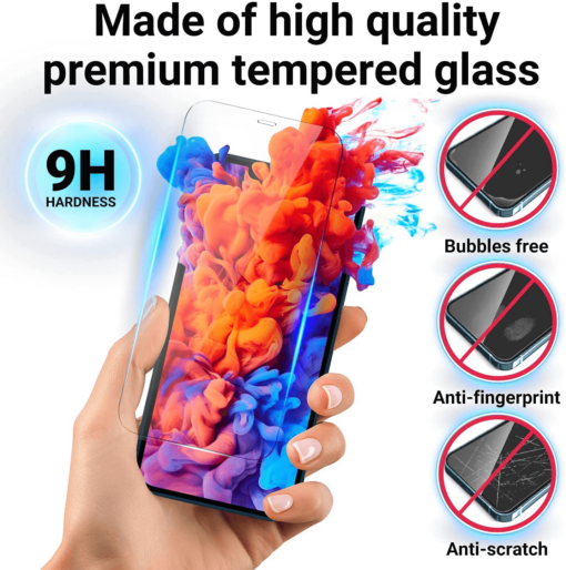 IYUPP iPhone 11 Screenprotector Glas Set 3 stuks - Afbeelding 4