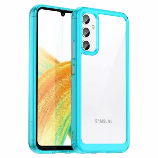 IYUPP Samsung Galaxy A34 Hoesje Blauw x Transparant