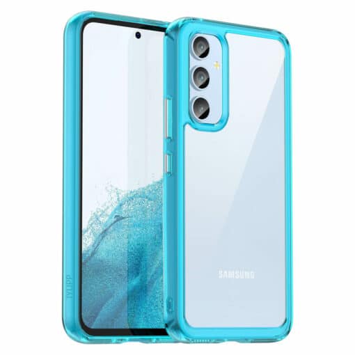 IYUPP Samsung Galaxy A54 Hoesje Blauw x Transparant