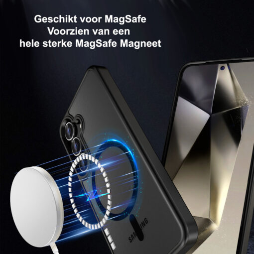 IYUPP Samsung Galaxy S25 Ultra Magsafe Hoesje Zwart - Afbeelding 5